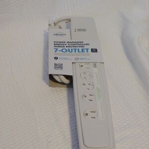 White 7-Outlet Surge Protector